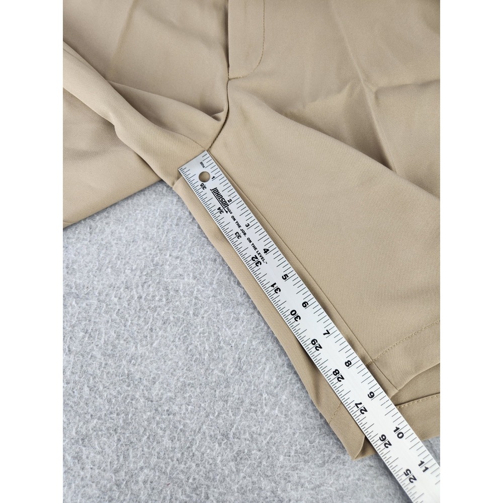Haggar Cool 18 Pro Flat Front expandable Khaki Beige Stretch Golf Mens SZ 36 NWT - Picture 5 of 10